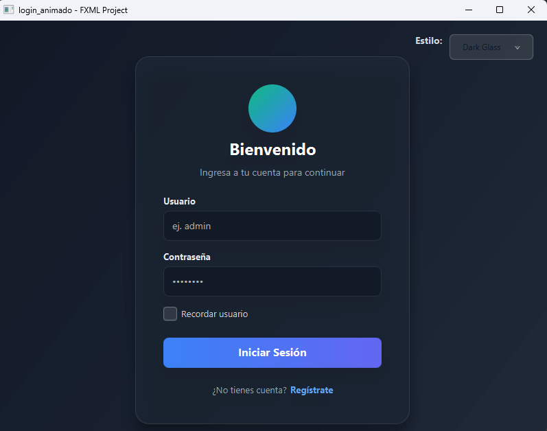 Dark Glassmorphism Theme